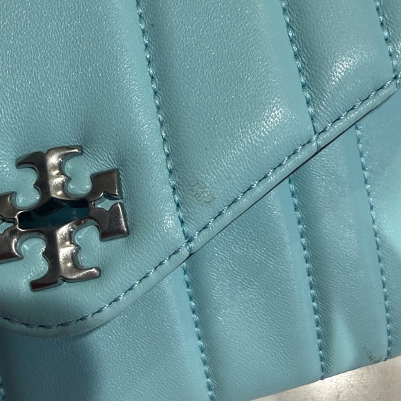 Tory Burch Mini Kira Top Handle Bag (paid $398). See receipt . Baby blue - Picture 5 of 14